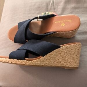 Tommy Bahama Navy Wedges